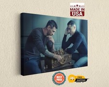 Soccer Stars Canvas Messi Vs Ronaldo Art Print Durable Wall Decor