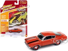 1969 PLYMOUTH BARRACUDA ORANGE 1/64 DIECAST JOHNNY LIGHTNING JLCG032-JLSP354 A