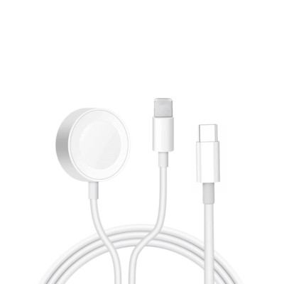 3 IN 1 Magnetic Charging USB-C Cable Charger For iPhone 13 12 11 XR iWatch S1-S8