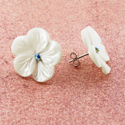 PRIMROSE Flower Posts, 19mm, in SOLID Sterling Silver - NEW!