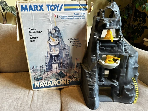 Vintage Marx Guns of Navarone WWII Mountain Battleground Playset & Soldiers