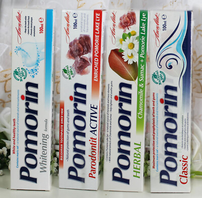 100ml Zahnpasta POMORIN Whitening Classic Parodontit Aktiv Kräuter Зубная паста
