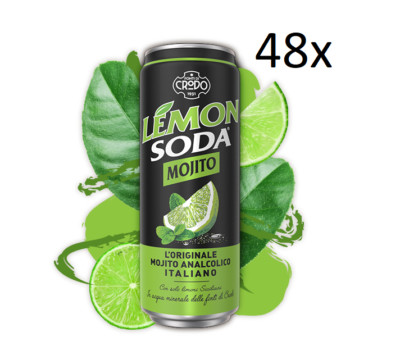 48 Dose MOJITOSODA 330 ml Campari Group Mojito Limette alkoholfrei italienisch