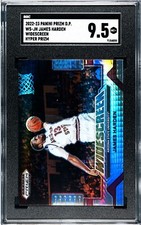 2022-23 Panini Prizm Draft James Harden Widescreen HYPER PRIZM SGC 9.5 MINT+