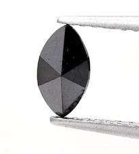 Natural diamond 0.34tcw black marquise rosecut to make pendant on wedding gift
