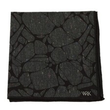 WRK Mens Black SPECKLED GEOMETRIC Cotton Pocket Square NWT