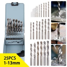 HSS Bohrer Satz 25tlg. 1mm - 13mm Metallbohrer Cobalt für Edelstahl Spiralbohrer