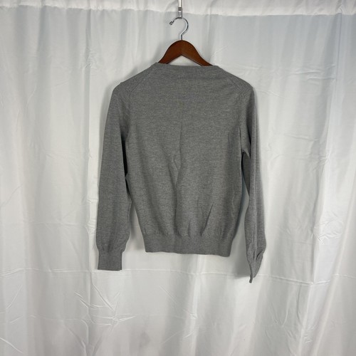 Izod Womens Gray Pullover Sweater Size Small Wool Blend V-Neck Easy Care - Picture 3 of 12