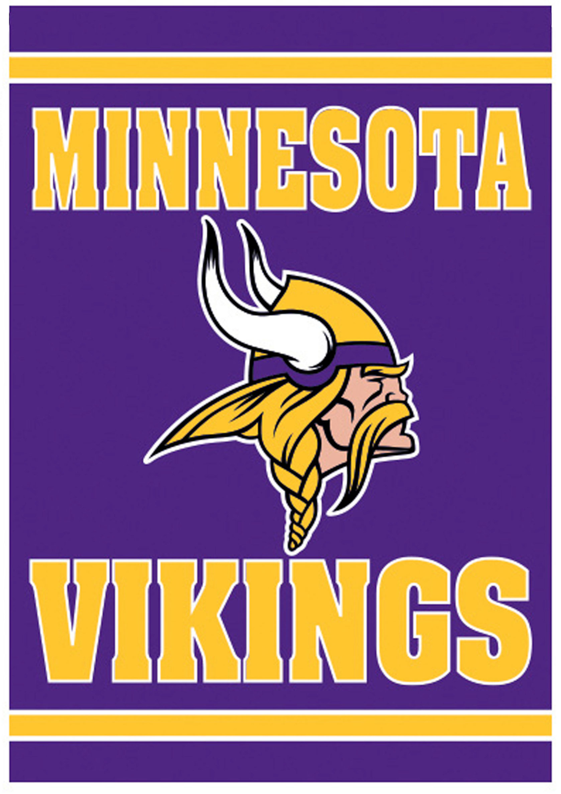 Садовый флаг Minnesota Vikings из тисненой замши размером 18 x 12,5 см