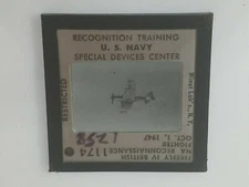 1258 PHOTO GLASS SLIDE PLANE/SHIP Military FIREFLY IV BRITISH NA RECONNAISSANCE