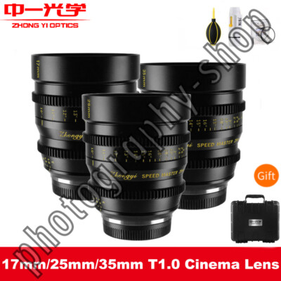 Zhongyi Cinema Movie Lens 17mm 25mm 35mm T1.0 for Micro 4/3 BMPCC MFT G3 GH3 GH4