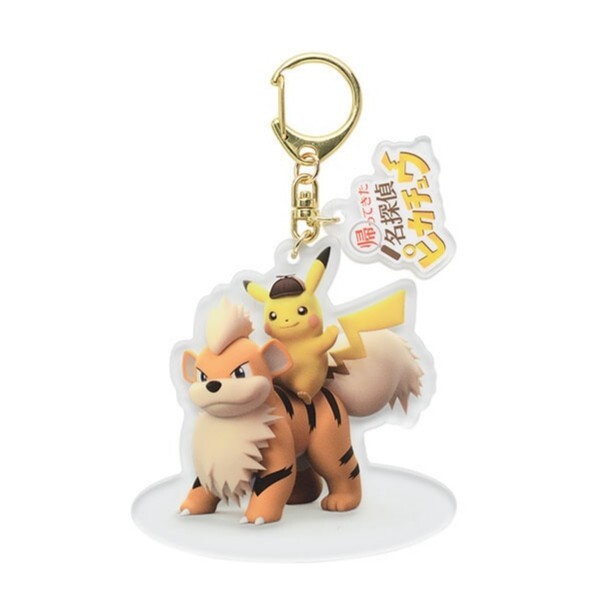 Pokemon Center Detective Pikachu Returns Acrylic Key chain Growlithe Pikachu ver