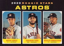 2020 Topps Heritage #102 Astros 2020 Rookie Stars (Abreu / Toro / Armenteros)