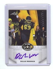 DALLAS WARMACK 2015 Alabama Football  US Army - RC Certified AUTOGRAPH