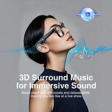 AI Smart Glasses Gradient Lenses Men Women 8MP Camera 4K HD Video Recorder 64GB
