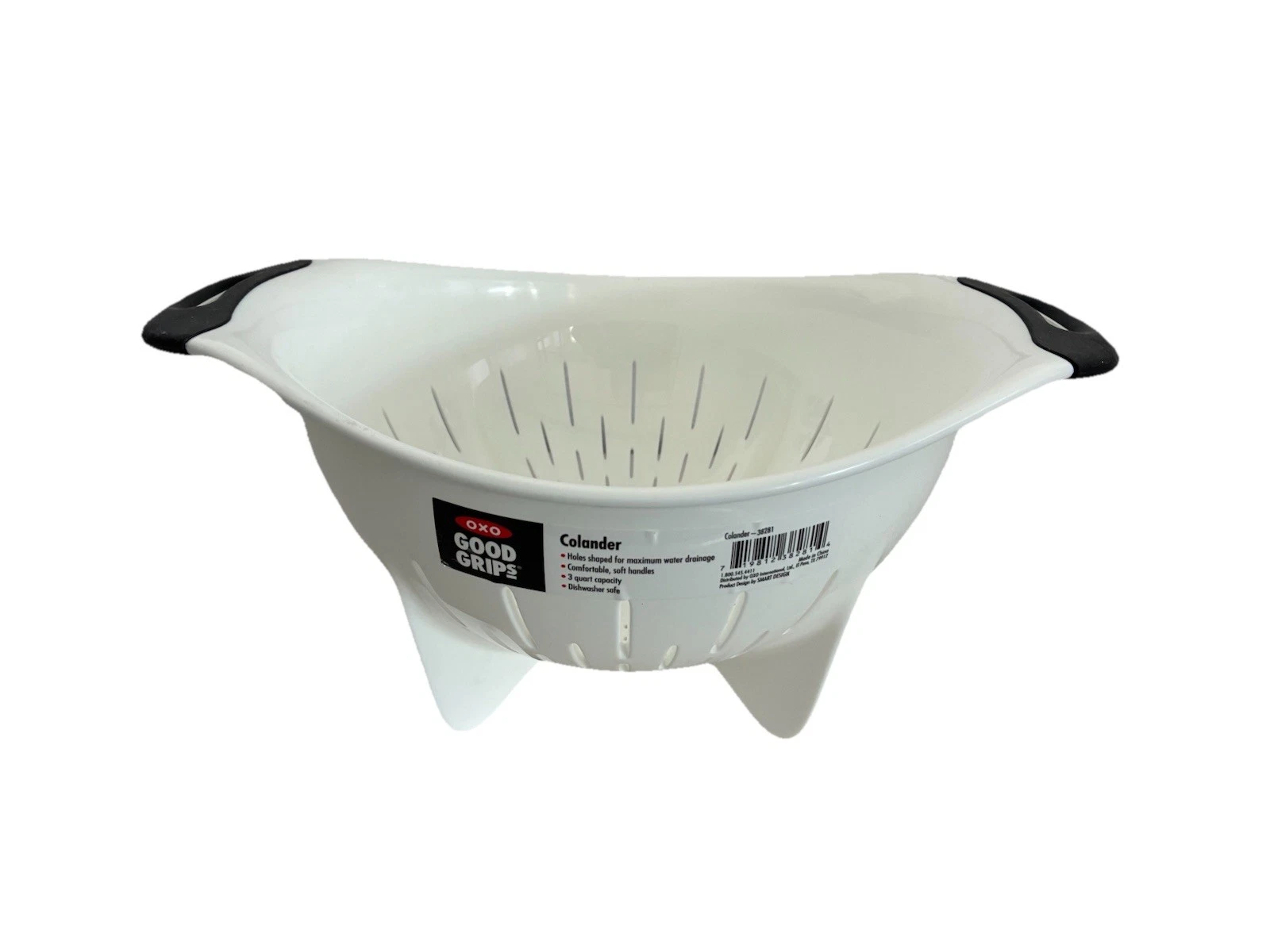 New OXO Good Grips Colander Plastic with Silicone Handles White 3 Quart