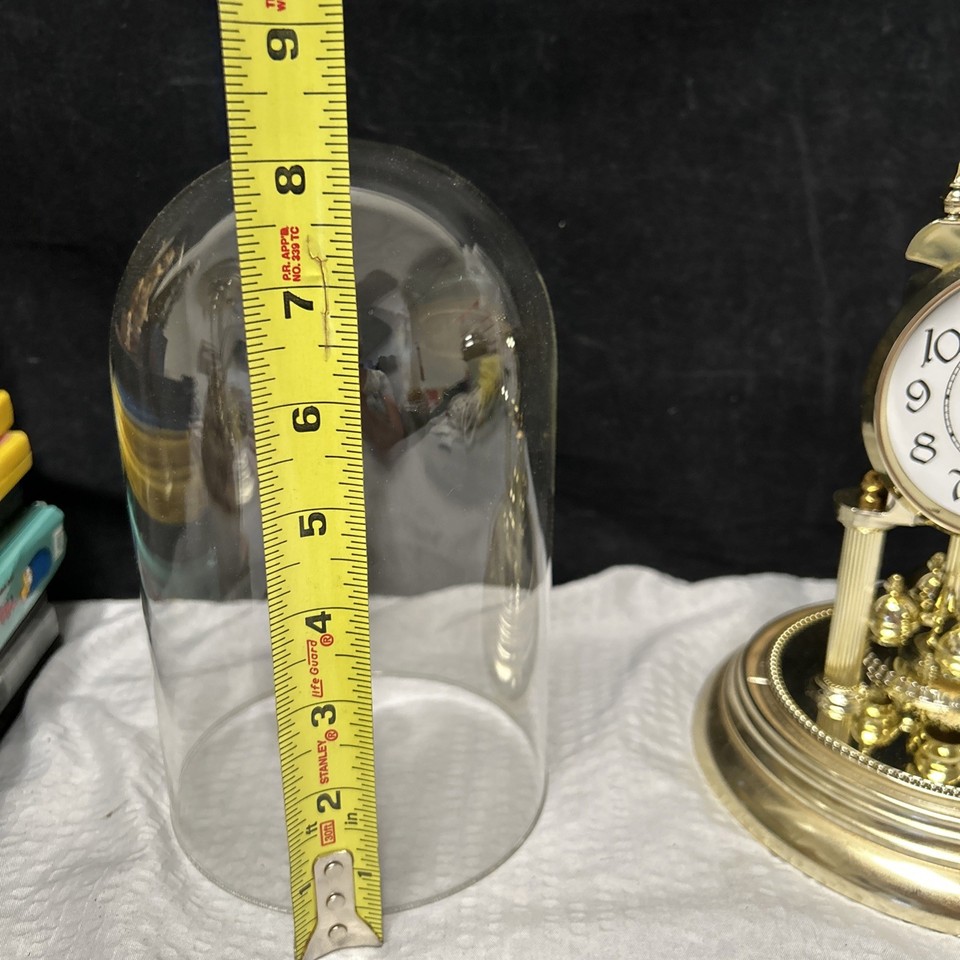 Vintage ELGIN Glass Dome Quartz Anniversary Clock with Rotating ...