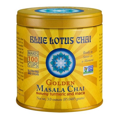 Golden Masala Chai Powder  Instant Spiced Tea for 100 Cups  Organic 3 oz