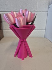Vase Pink 20 Cm Tall 3d Printed Flower Vase