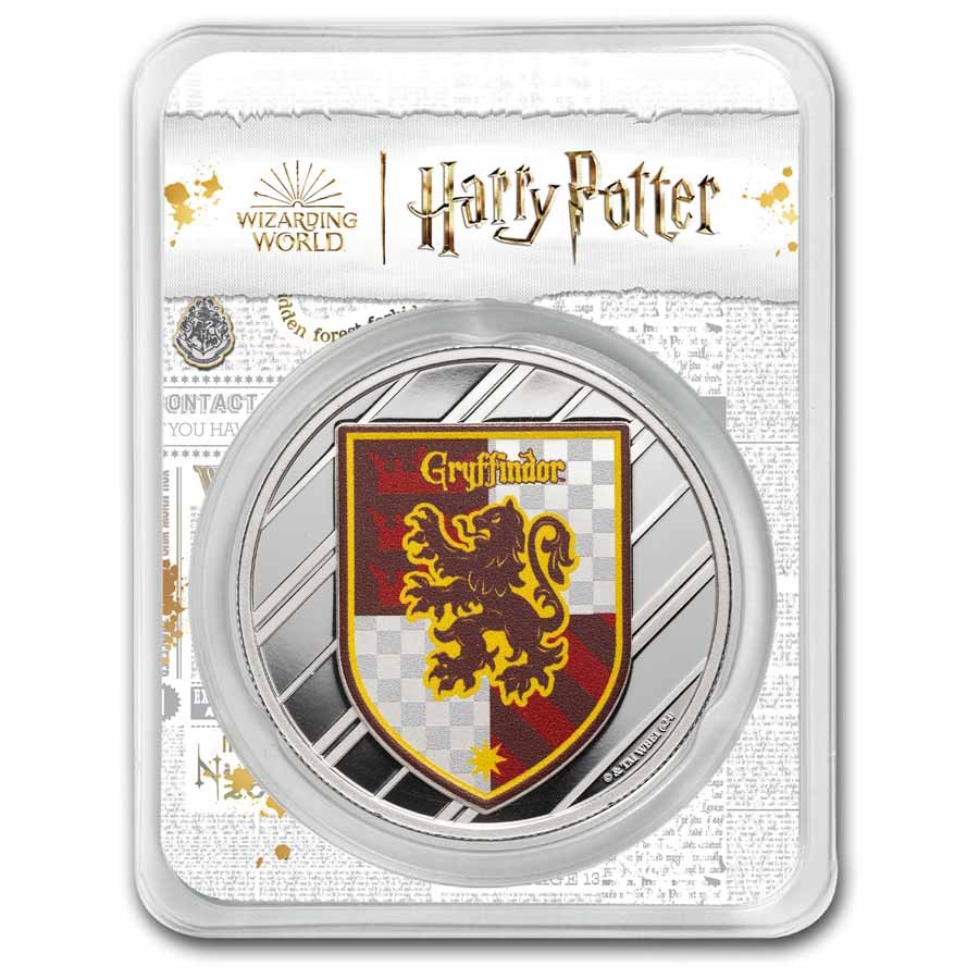 Harry Potter 1 oz Silver Houses; Gryffindor Colorized with TEP | eBay