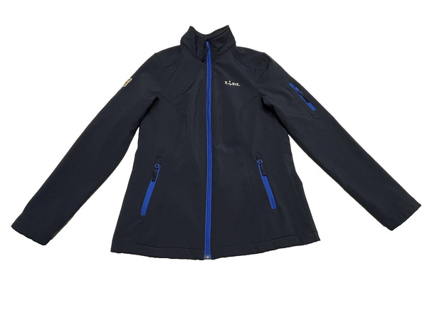 Chaqueta para mujer Lidl Soft Shell talla pequeña azul forrada de lana bolsillos con cremallera