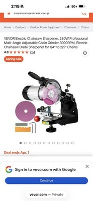 Vevor ZF-ES009  Bench Chain Sharpener