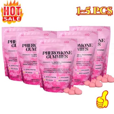 1-5PACK Pheromone Gummies 60 PCS | Help Enhance Personal Charm HOT 2025 N E C4Y1