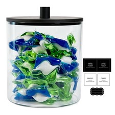 78oz/0.6 Gal Laundry Pods Storage Container, Large Clear Laundry Room Organiz...