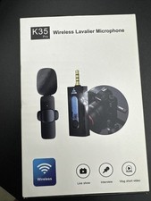 K35 Wireless Lavalier Microphone for streaming, live shows.
