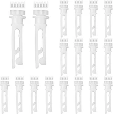 18 Sets Vertical Blinds Replacement Parts with Stem 0.31 x 1.18 inches, White 