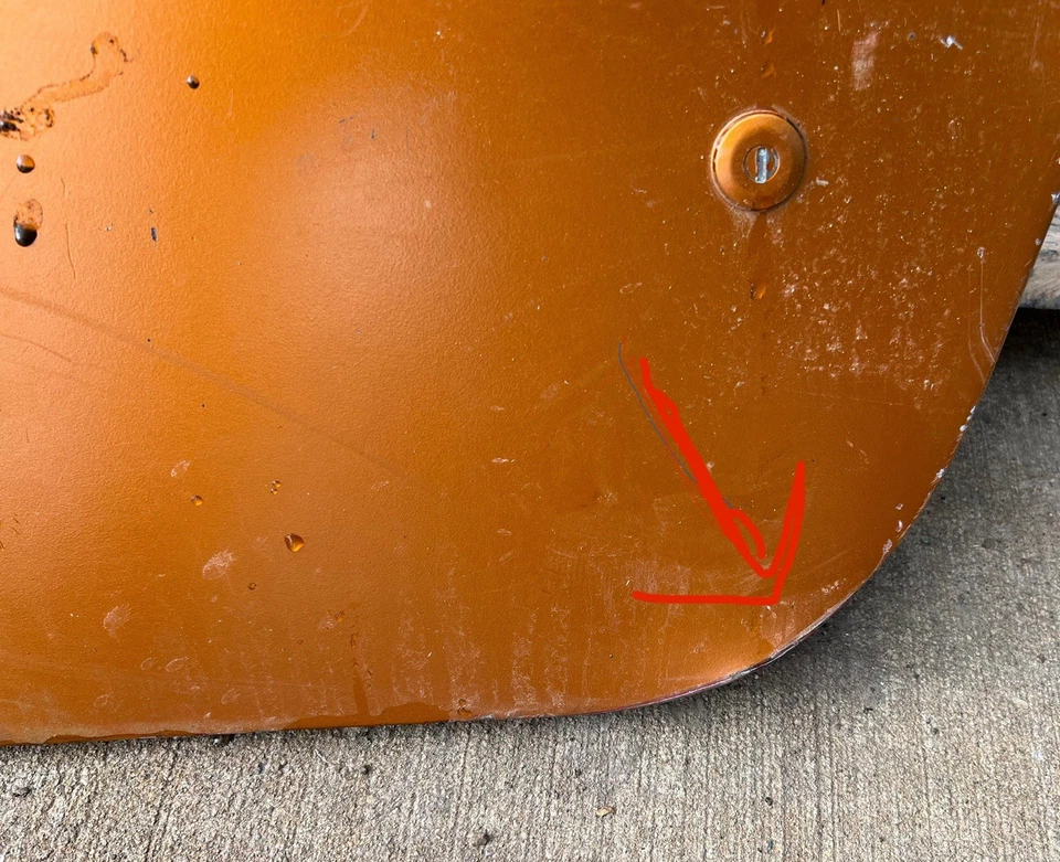 1981-1995 Jeep Wrangler YJ CJ7 со стороны водителя половина стальной двери ниже с зеркалом OEM - Изображение 2 из 4