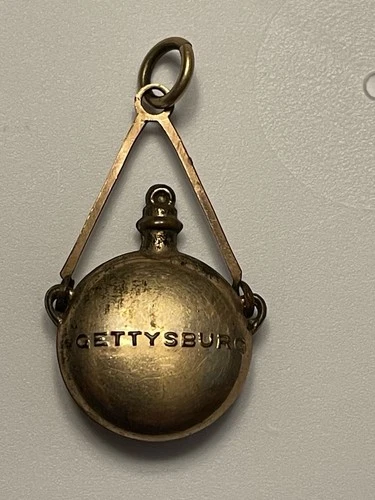 Civil War Gettysburg Reunion Miniature Canteen Pendant FOB 2387