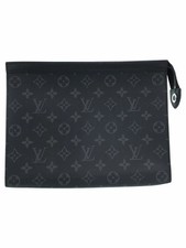 Louis Vuitton Monogram Eclipse Black Pochette Voyage Clutch Bag