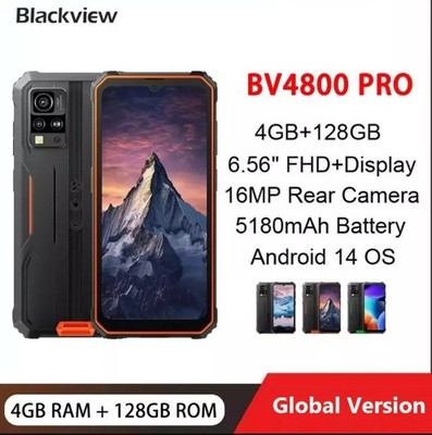 Blackview BV4800 Pro Rugged Phone 12GB+128GB Android 14 6,56'' IP68 4G entsperrt