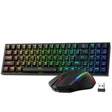 Redragon S136 Gaming Keyboard  Mouse Combo, 75 K628 TriMode Wireless RGB Me...