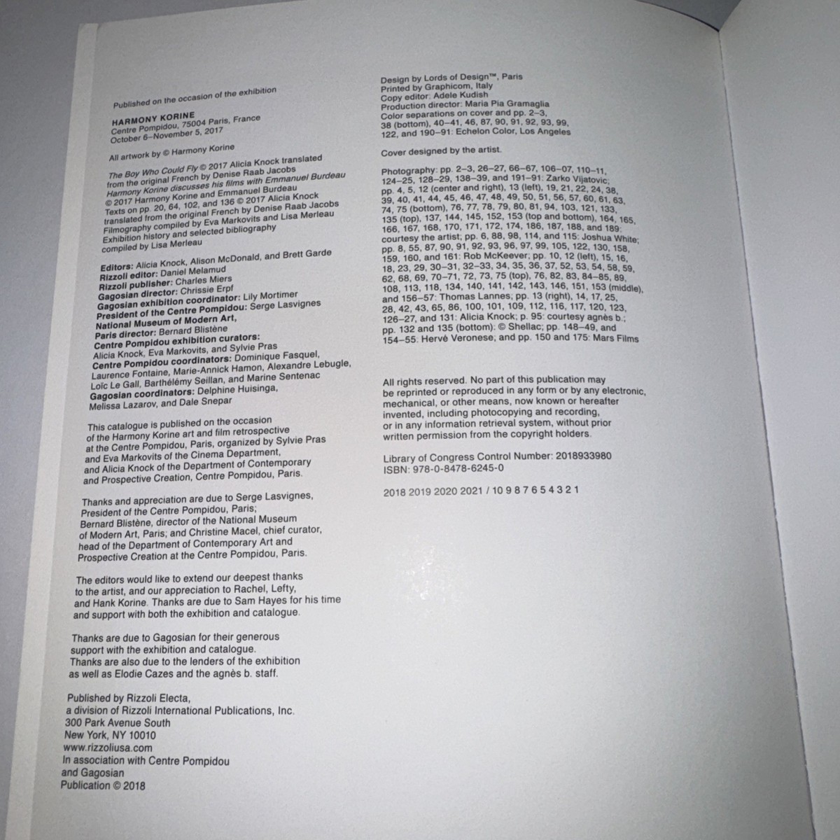 Harmony Korine Art Book Rizzoli Electa 2017 Centre Pompidou