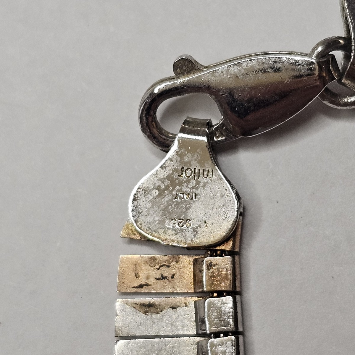 Vintage Milor Italy 925 Sterling Silver Tricolor 17