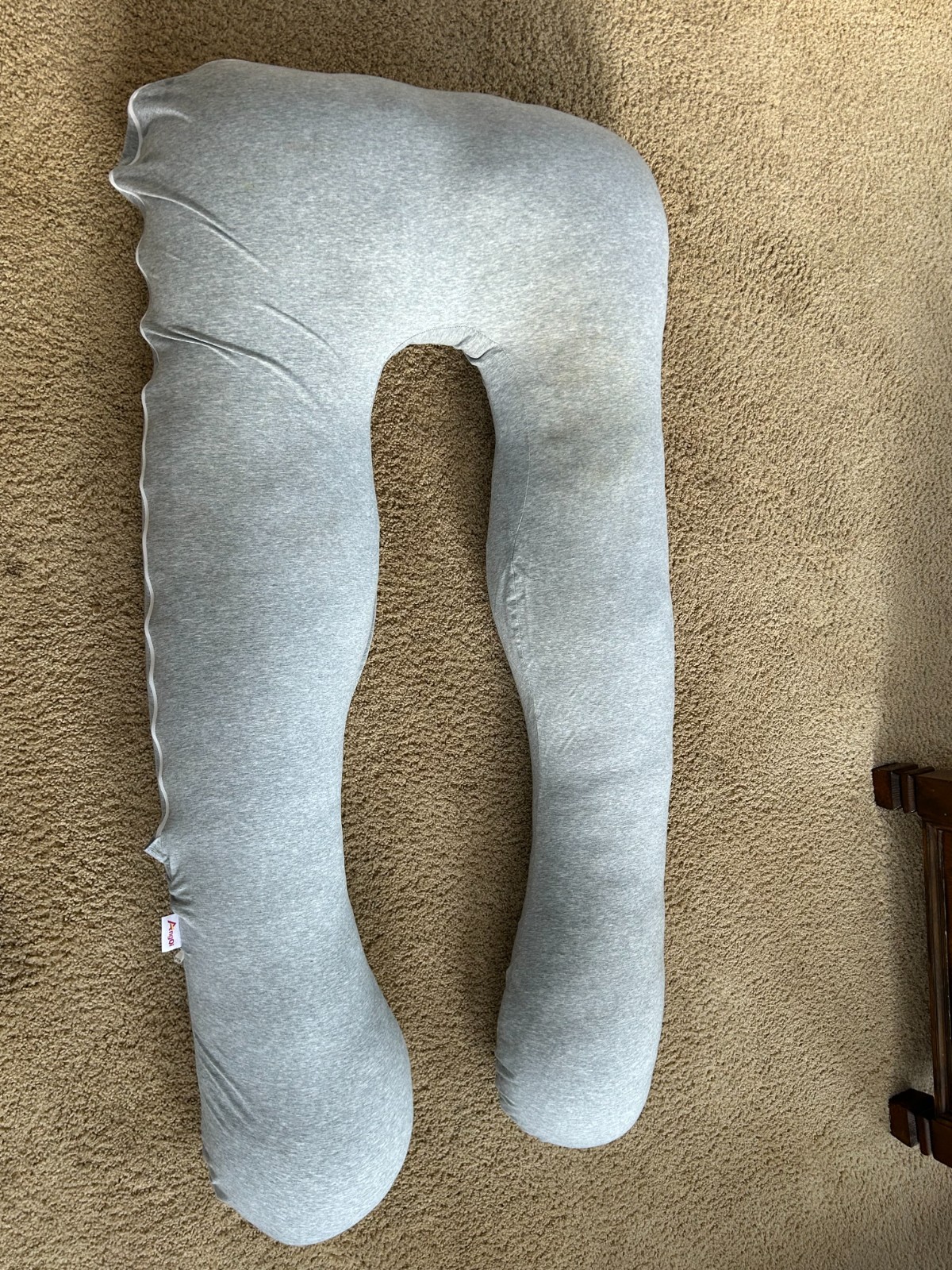 S, U Shaped Pregnancy Body Pillow For Sleeping, 55 Inch Gray
