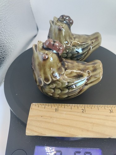 Chicken Salt&Pepper Shakers BROWN & GREEN. Japan3"x3" - Picture 10 of 11