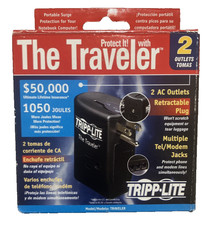 Tripp Lite Traveler Portable Surge Protector for Notebook Computer 1050 Joules