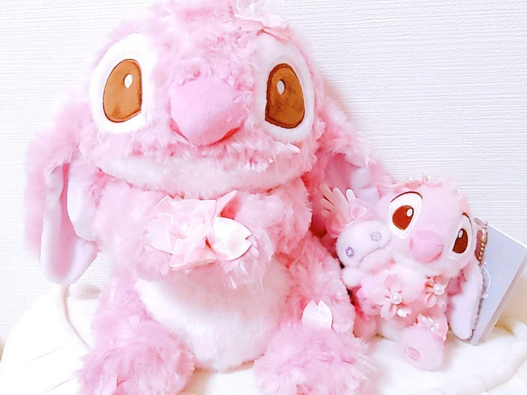 ぬいぐるみ Disney Stitch & Scrump Plush Set Tokyo Disney Store Stitch & Scrump Plush Toy ＆ key chain set Pink