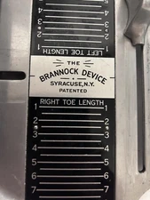 Vintage The Brannock Device Men's Shoe Size Foot Measurement to Size 15