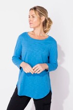 Hi Low Weekender Tunic Tee Cotton Slub by Escape by Habitat - CLOSEOUT New NWT