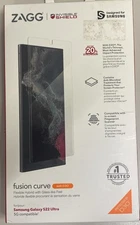 Samsung Galaxy S22 ULTRA ZAGG Invisible Shield Fusion CURVE  W/D30
