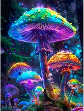 LYKEJI Mushrooms Diamond Art Kits for Adults, Diamond Painting Kits 11.8x15.7 In
