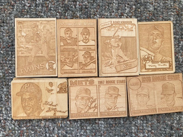 Mickey Mantle - 1952 Topps Rookie Card WOOD Cut - Pls read