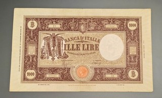 1000 LIRE BARBETTI GRANDE M 2° TIPO 12 12 1942 RARA ALTA CONSERVAZIONE
