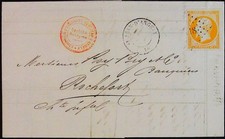 LETTRE N°16 CAD 1856 ST JEAN D'ANGELY CHARENTE INFERIEURE PC 3118 POUR ROCHEFORT