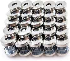 Versatile 50 Set Silver Tone Magnetic Buttons - Perfect for Crafts  Sewing