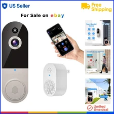 Wireless Video Doorbell Camera 1080P AI Detection Night Vision Two-Way